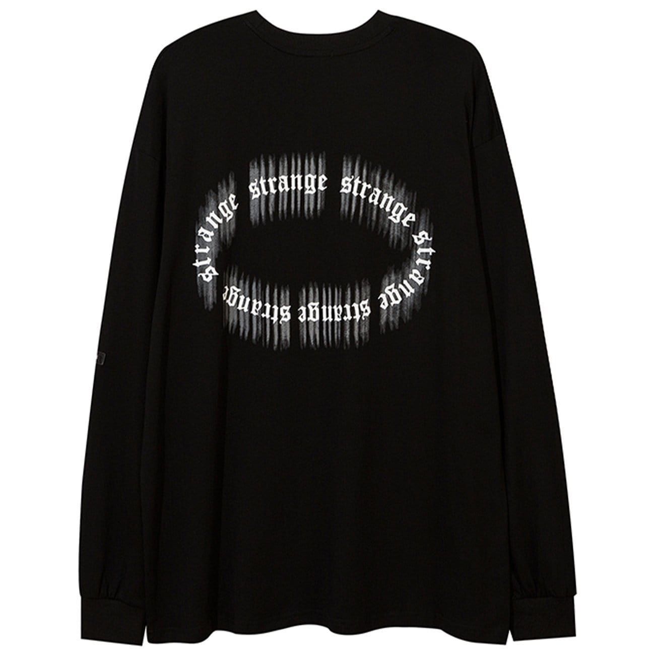 Phantom Alphabet Prisoner Print Sweatshirt sold by Yugen Theory product image thumbnail 2