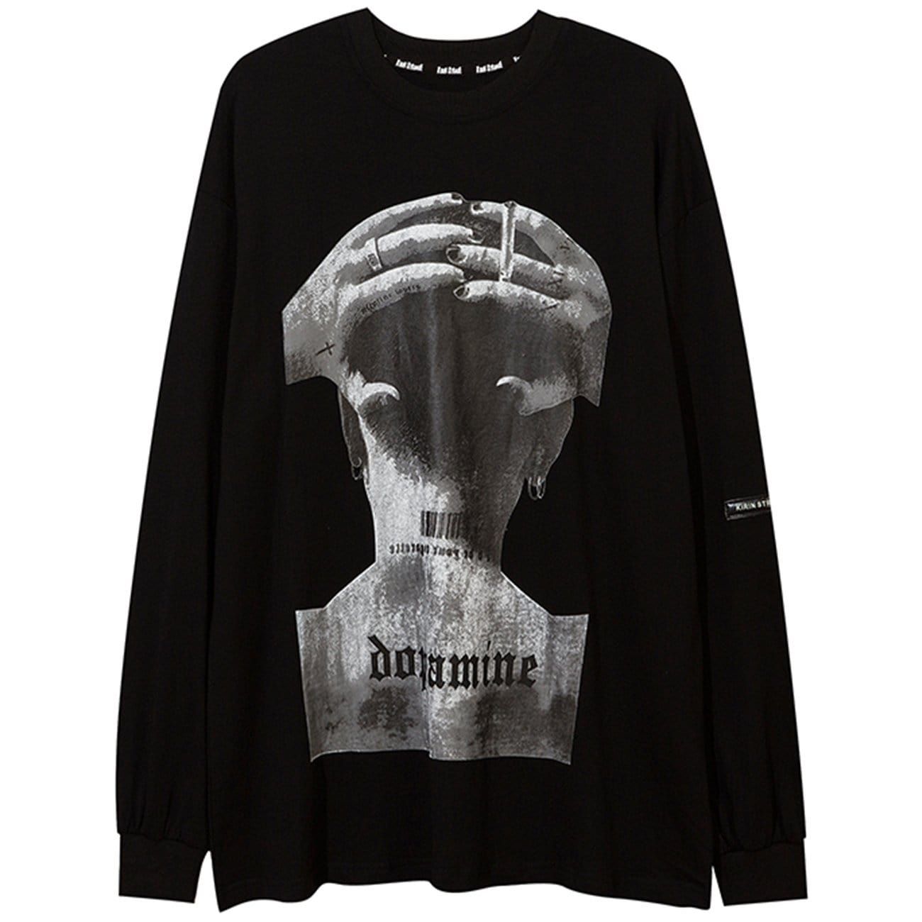 Phantom Alphabet Prisoner Print Sweatshirt sold by Yugen Theory