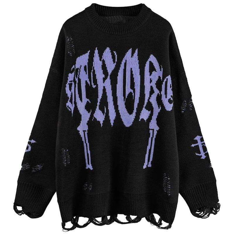 Distressed Knit Sweater Cross sold by Yugen Theory product image thumbnail 2