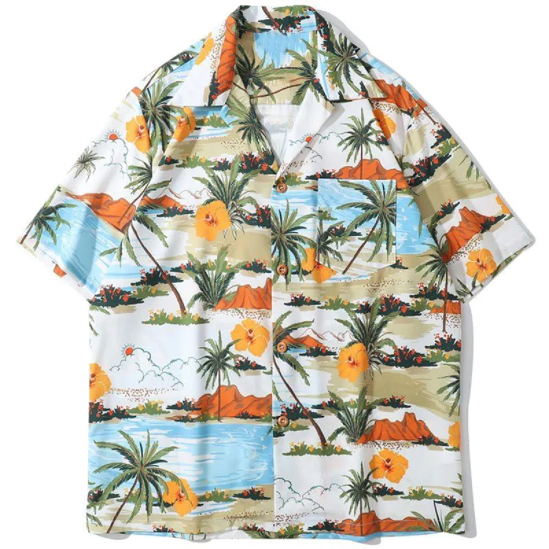 Hawaiian S/ S Shirt Coconut Tree sold by Yugen Theory