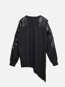 Asymmetric Patchwork Sweatshirt sold by Yugen Theory