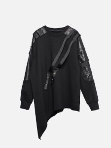 Asymmetric Patchwork Sweatshirt sold by Yugen Theory