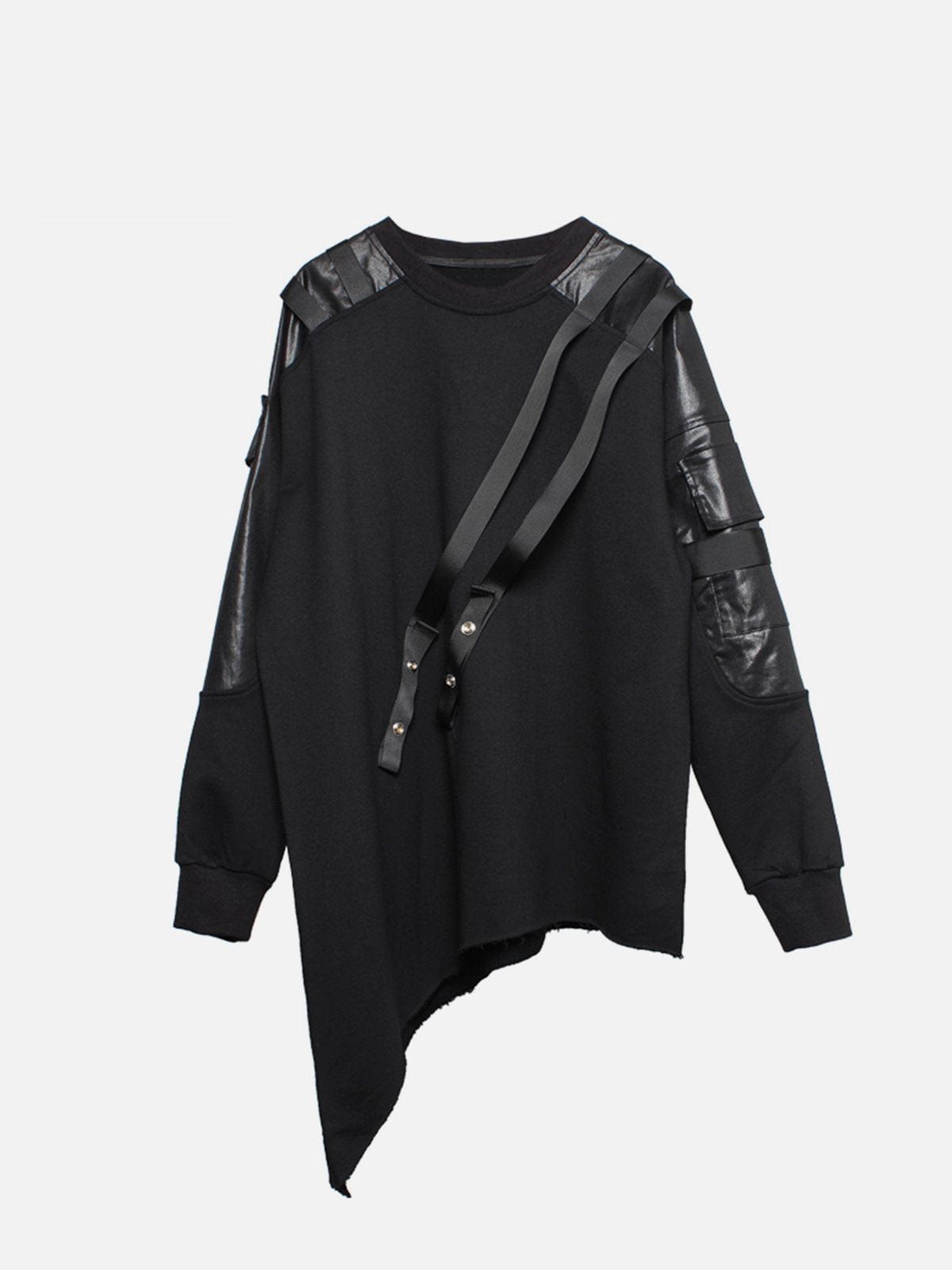 Asymmetric Patchwork Sweatshirt sold by Yugen Theory product image thumbnail 4