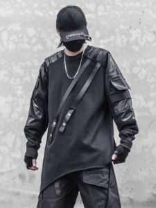 Asymmetric Patchwork Sweatshirt sold by Yugen Theory