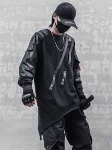 Asymmetric Patchwork Sweatshirt sold by Yugen Theory