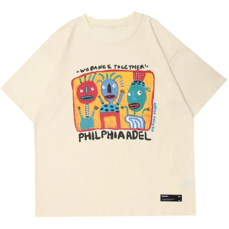 Oversized Tee Abstract Graffiti sold by Yugen Theory