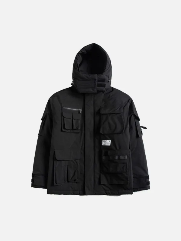 Removable Multi Pockets Winter Coat sold by Yugen Theory