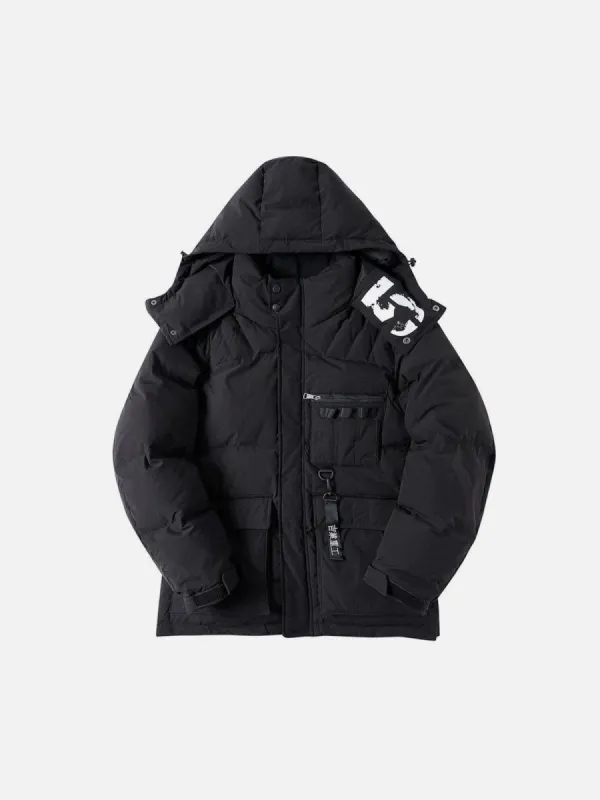 Combat Function Print Winter Coat sold by Yugen Theory