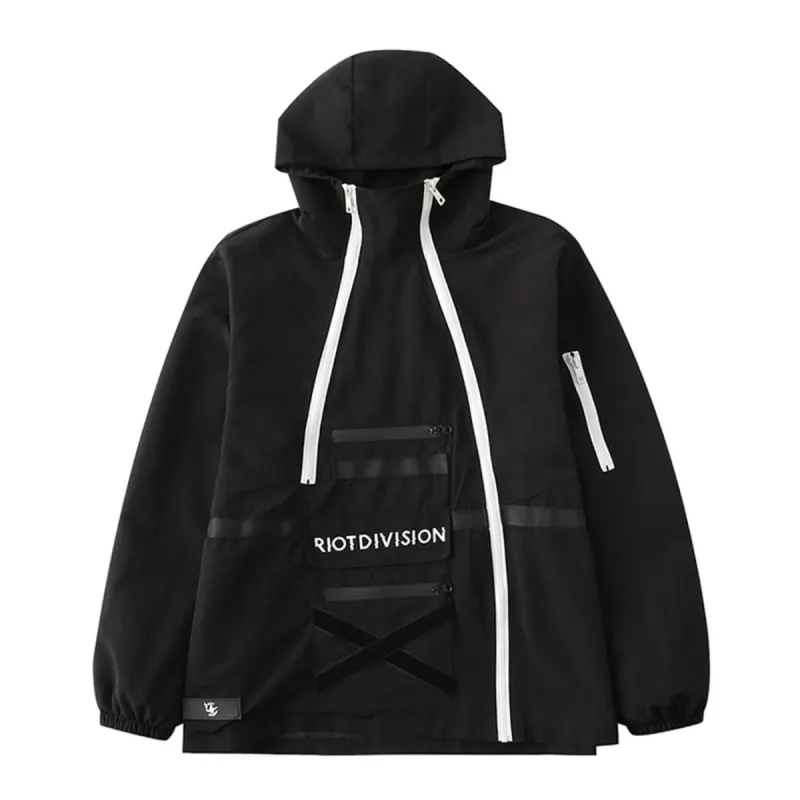 Irregular Zip Up Print Cargo Jacket sold by Yugen Theory