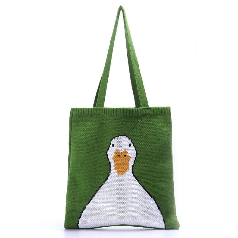Green Duck Knitted Shoulder Bag sold by Yugen Theory