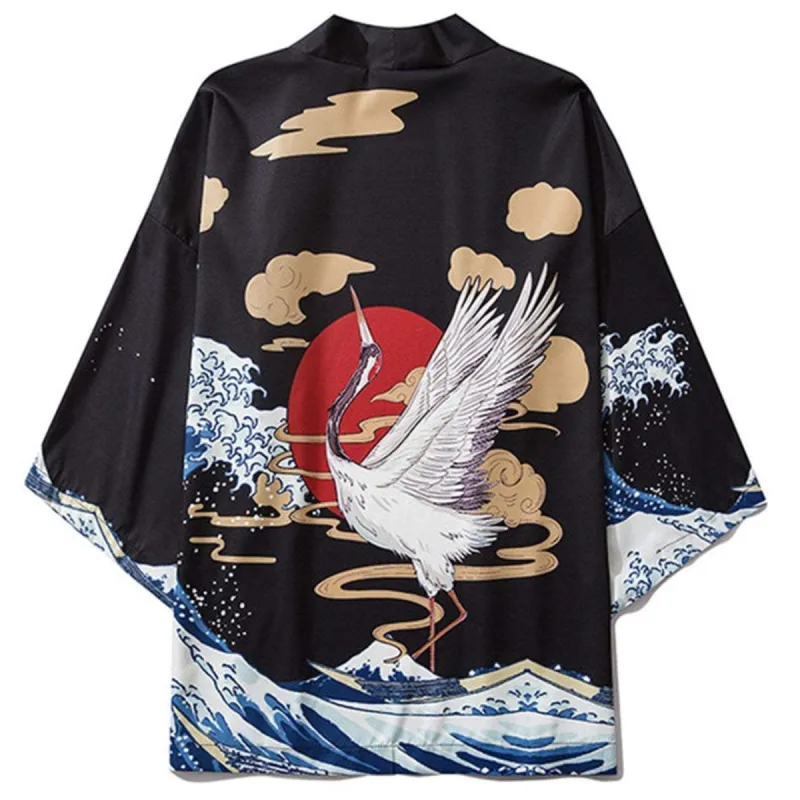 Sea Crane Kimono sold by Yugen Theory