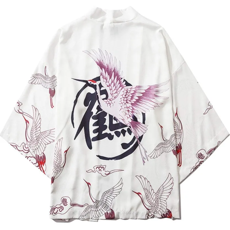 Pink Crane Kimono sold by Yugen Theory