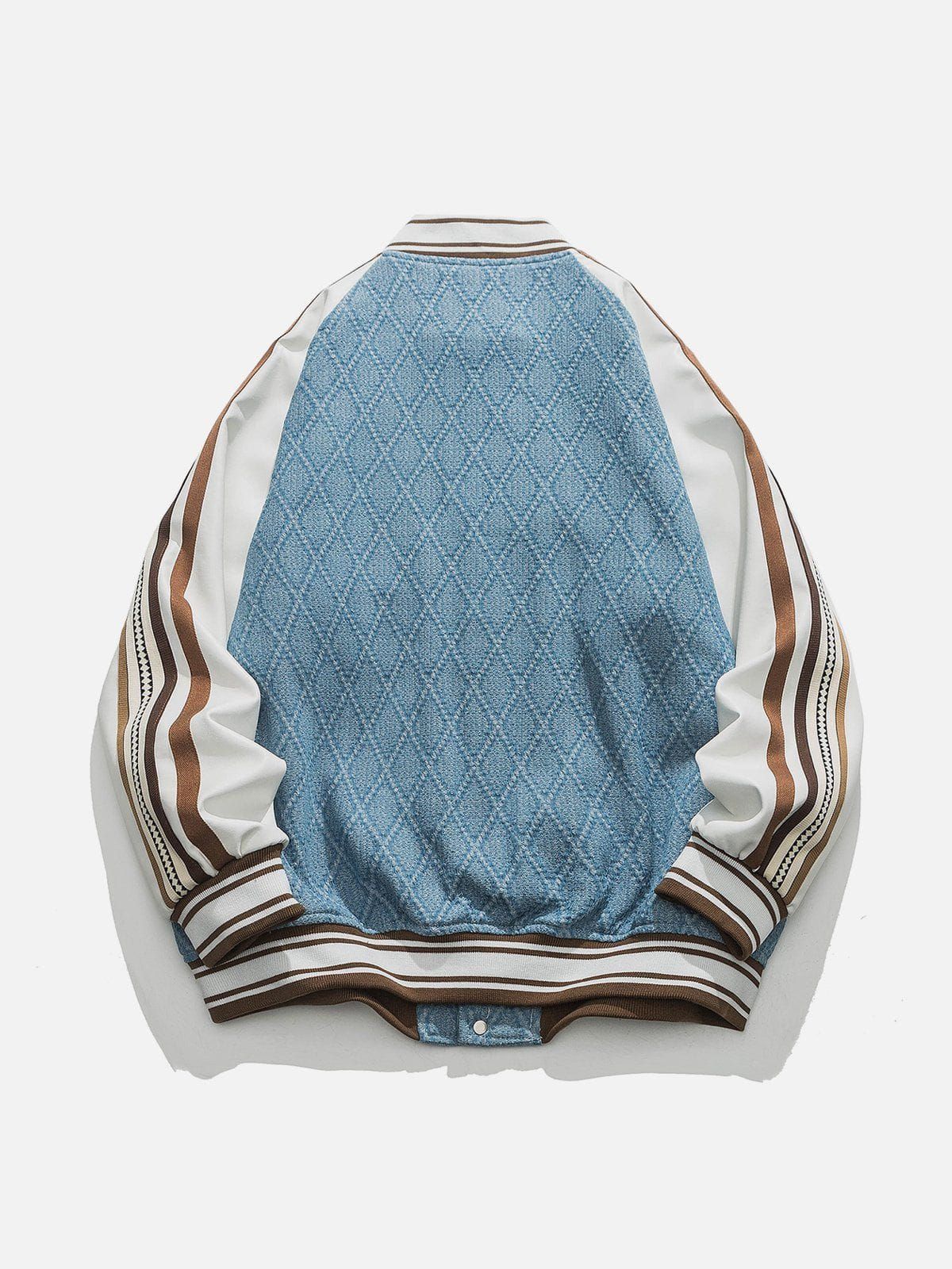 Colorblock Embroidered Letters Varsity Jacket sold by Yugen Theory product image thumbnail 2