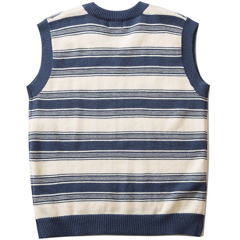 Vintage Cable Knit Vest Stripes sold by Yugen Theory product image thumbnail 4