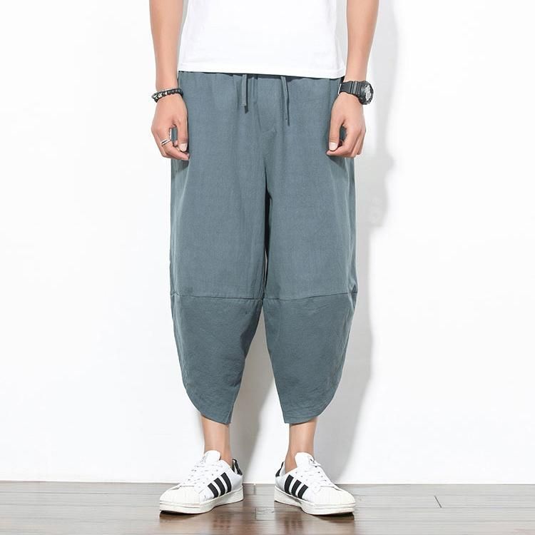 Solid Grey Capri Cropped Japanese Pants sold by Yugen Theory product image thumbnail 3