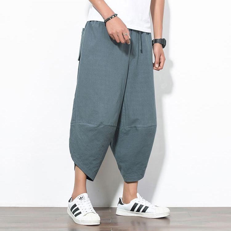 Solid Grey Capri Cropped Japanese Pants sold by Yugen Theory product image thumbnail 2
