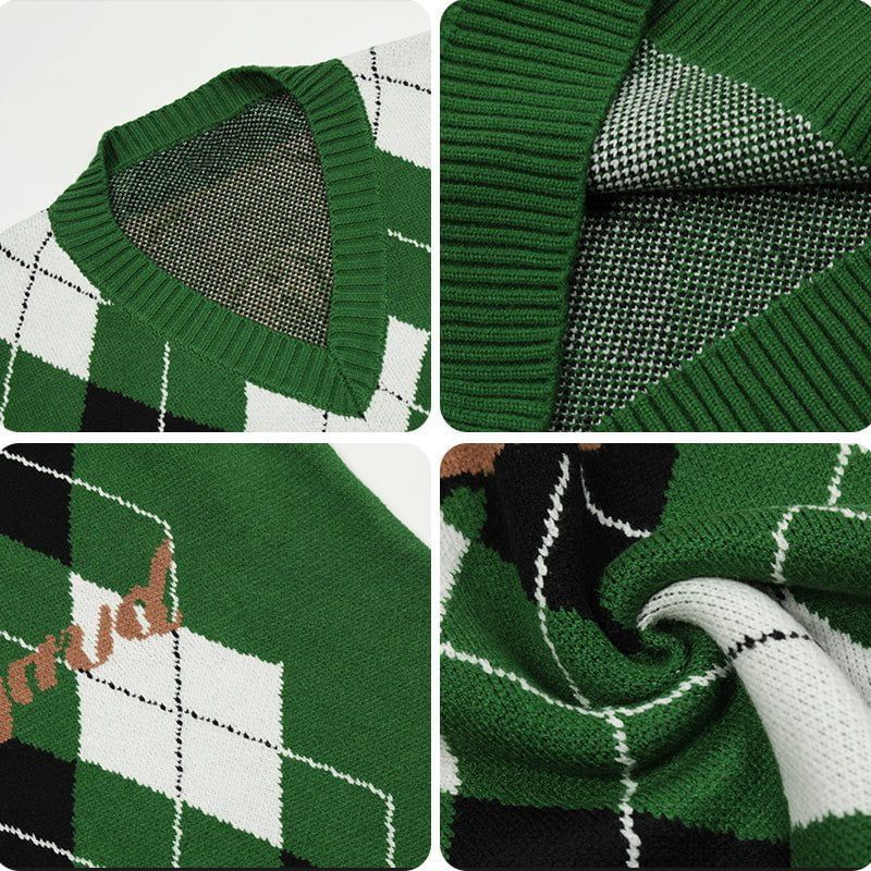 Argyle Knit Sweater Vest S sold by Yugen Theory product image thumbnail 5