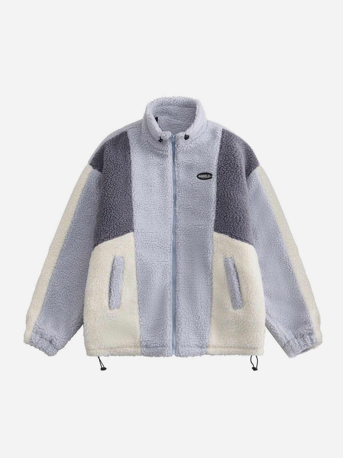 Colorblock Sherpa Winter Coat sold by Yugen Theory