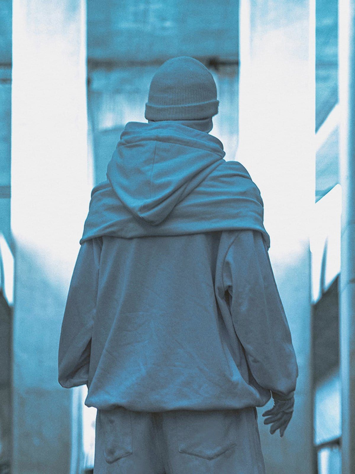 Patchwork Sleeve Fake Two Hoodie sold by Yugen Theory product image thumbnail 4