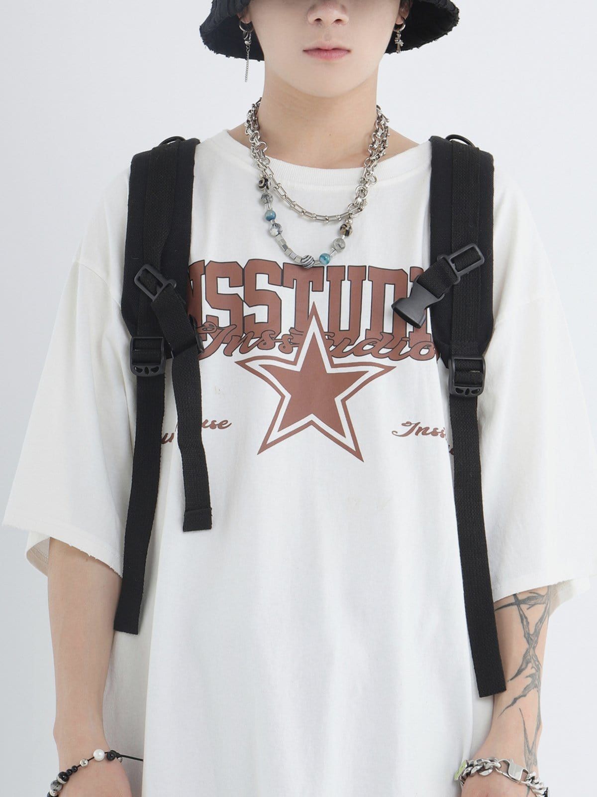 Cartoon Skeleton Graphic T-Shirt sold by Yugen Theory product image thumbnail 3