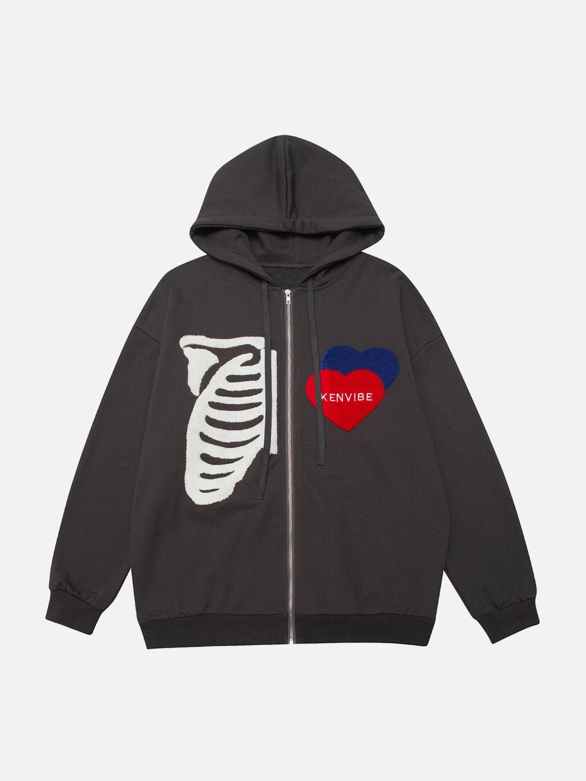 Flocking Skeleton Love Hoodie sold by Yugen Theory