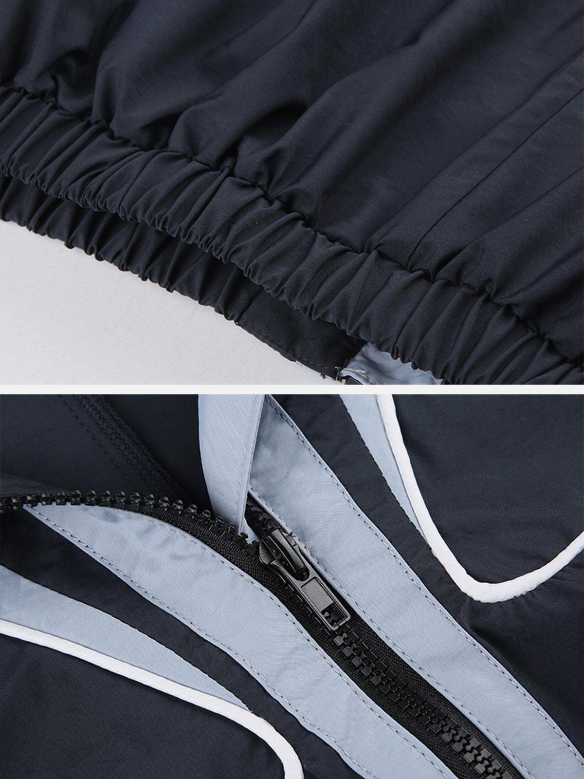 Contrast Patchwork Cropped Jacket sold by Yugen Theory product image thumbnail 3