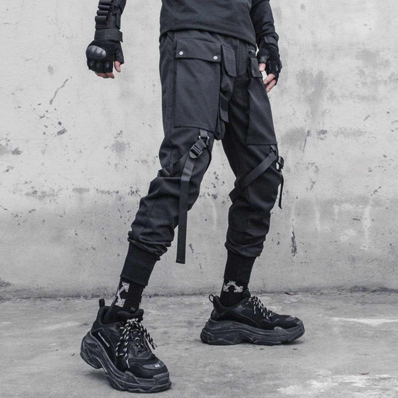 Combat Irregular Ribbons Multi Pockets Cargo Pants sold by Yugen Theory product image thumbnail 3