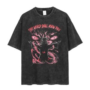 Anime Graphic Washed Cotton Jersey T-Shirt sold by Yugen Theory