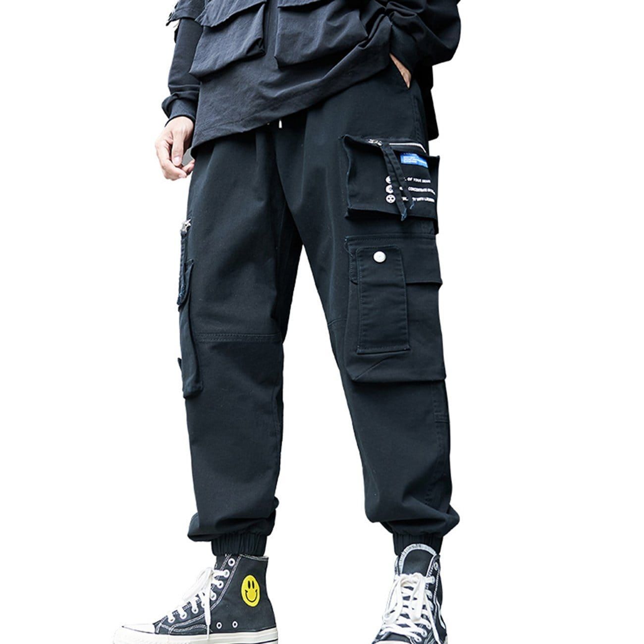 Patchwork Pockets Cargo Pants sold by Yugen Theory