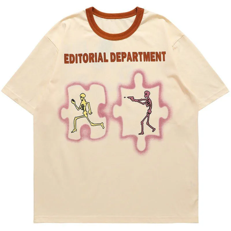 Vintage T-shirt Skeleton Puzzle sold by Yugen Theory