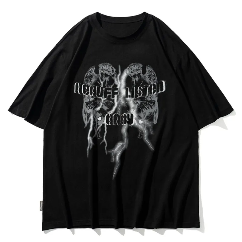 Skull Lightning Graphic T-Shirt sold by Yugen Theory