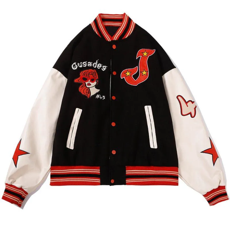 Fancy Letterman Varsity Jacket Gusades sold by Yugen Theory