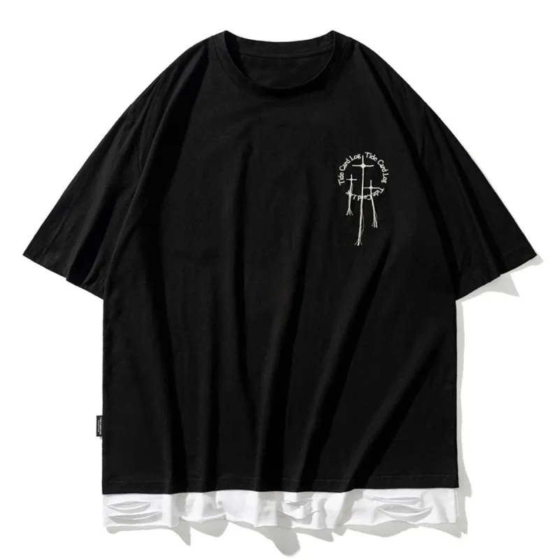 Tassel Cross Graphic T-Shirt sold by Yugen Theory