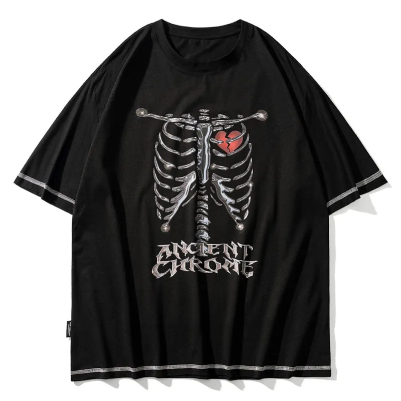 Heart Skeleton Graphic T-Shirt sold by Yugen Theory
