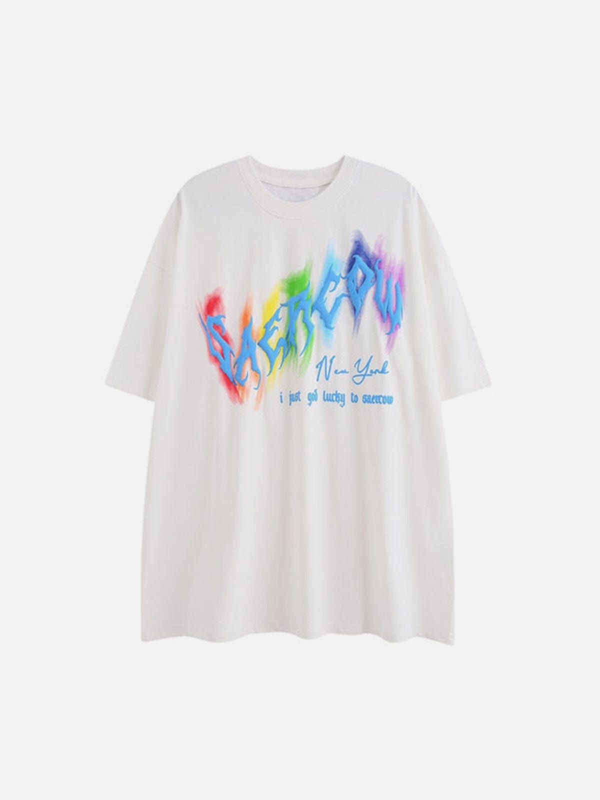Rainbow Letters Graphic T-Shirt sold by Yugen Theory product image thumbnail 3