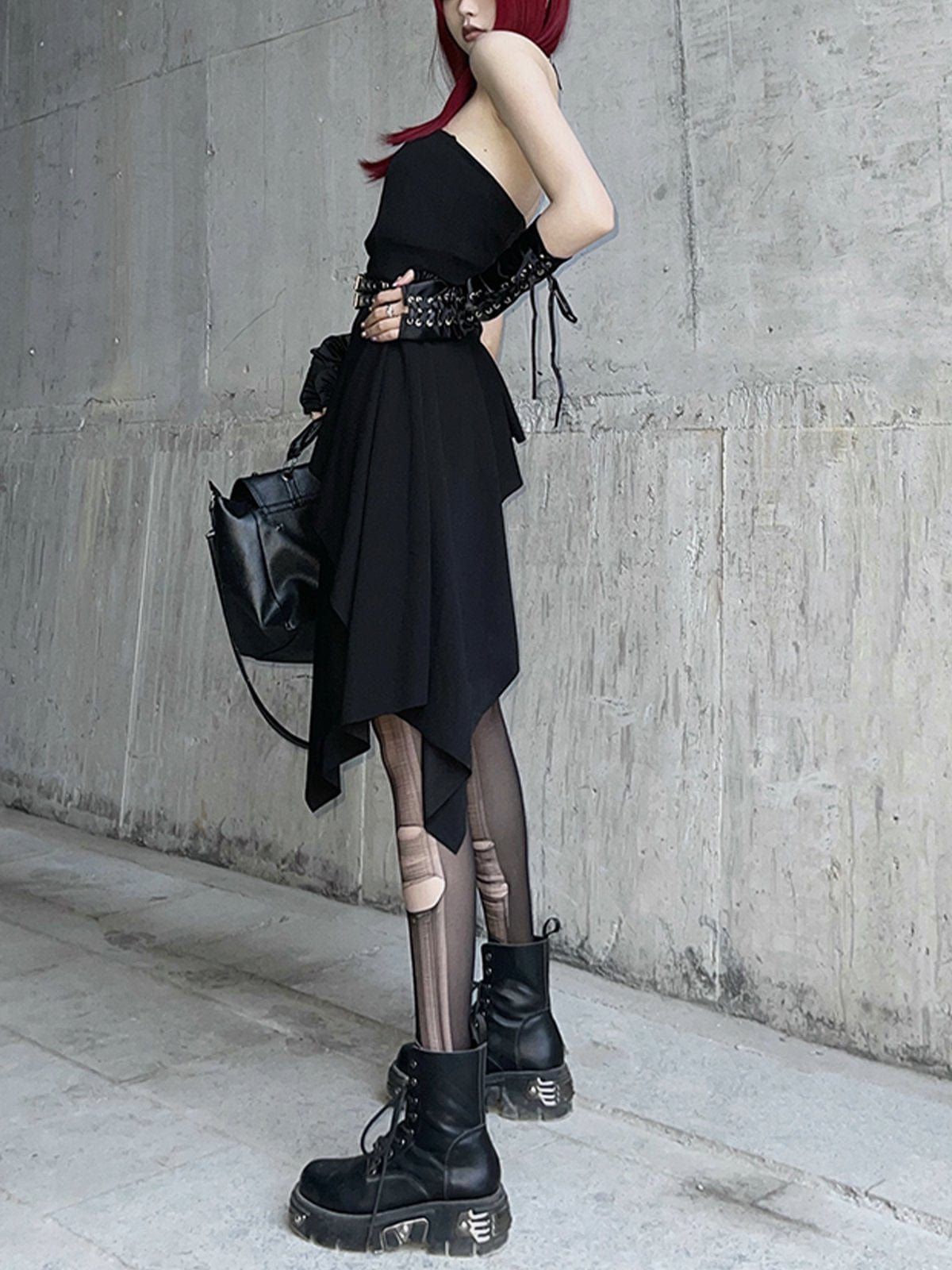 Dark Irregular Dress sold by Yugen Theory product image thumbnail 3