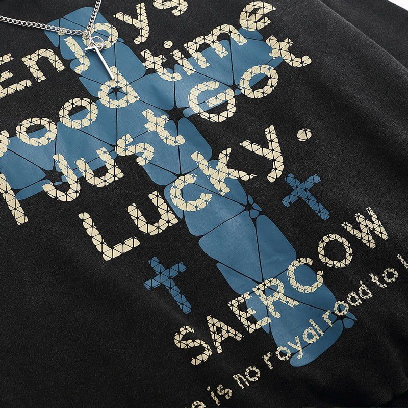 Vintage Washed Hoodie with Cross Chain sold by Yugen Theory product image thumbnail 5