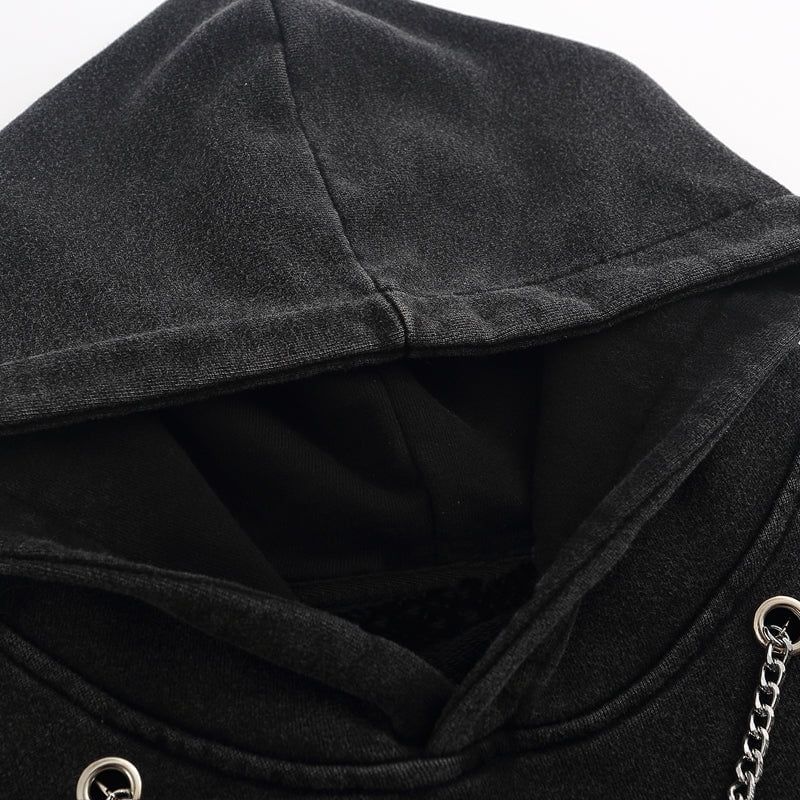 Vintage Washed Hoodie with Cross Chain sold by Yugen Theory product image thumbnail 3