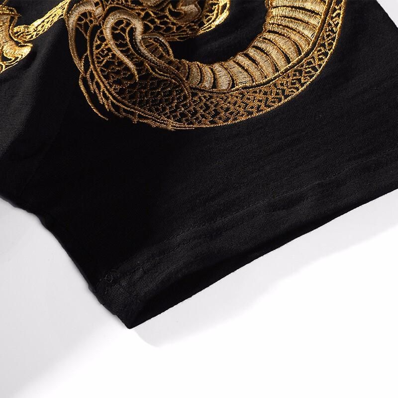 Dragon on Shoulder Embroidery Japanese T-Shirt sold by Yugen Theory product image thumbnail 4