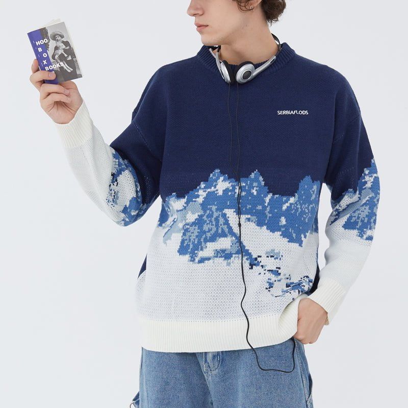 Casual Knit Sweater Snow Mountain sold by Yugen Theory product image thumbnail 5