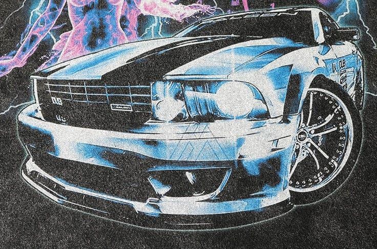 Street Racer Graphic Print Washed T-Shirt sold by Yugen Theory product image thumbnail 4
