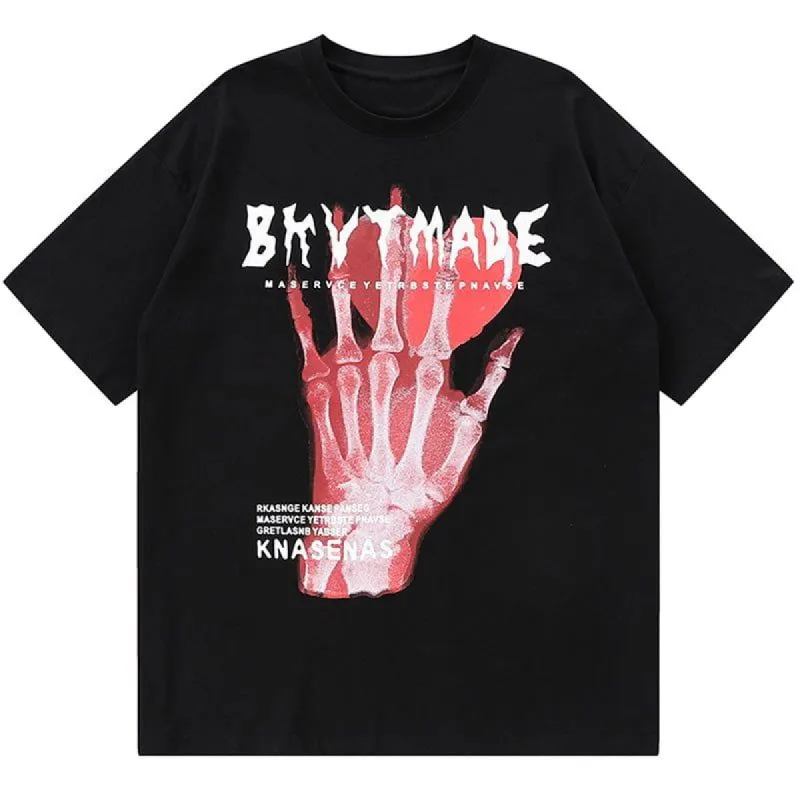 Oversize T-shirt Hand Skeleton sold by Yugen Theory