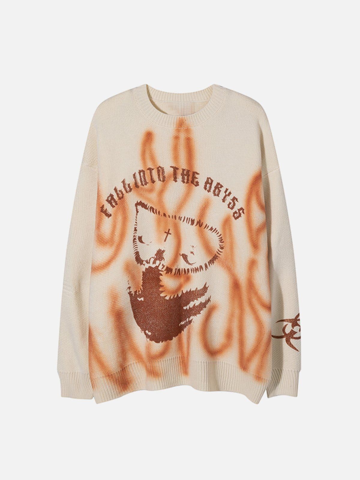 Graffiti Flame Knit Sweater sold by Yugen Theory