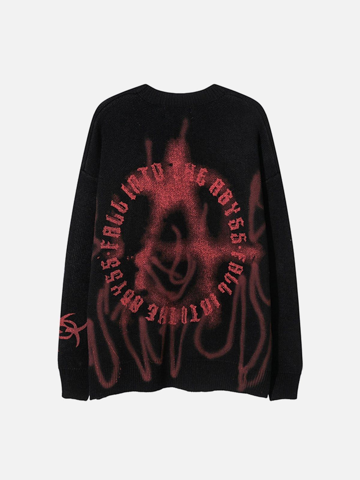 Graffiti Flame Knit Sweater sold by Yugen Theory product image thumbnail 4