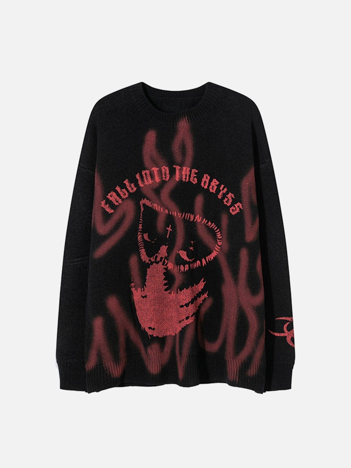 Graffiti Flame Knit Sweater sold by Yugen Theory product image thumbnail 3