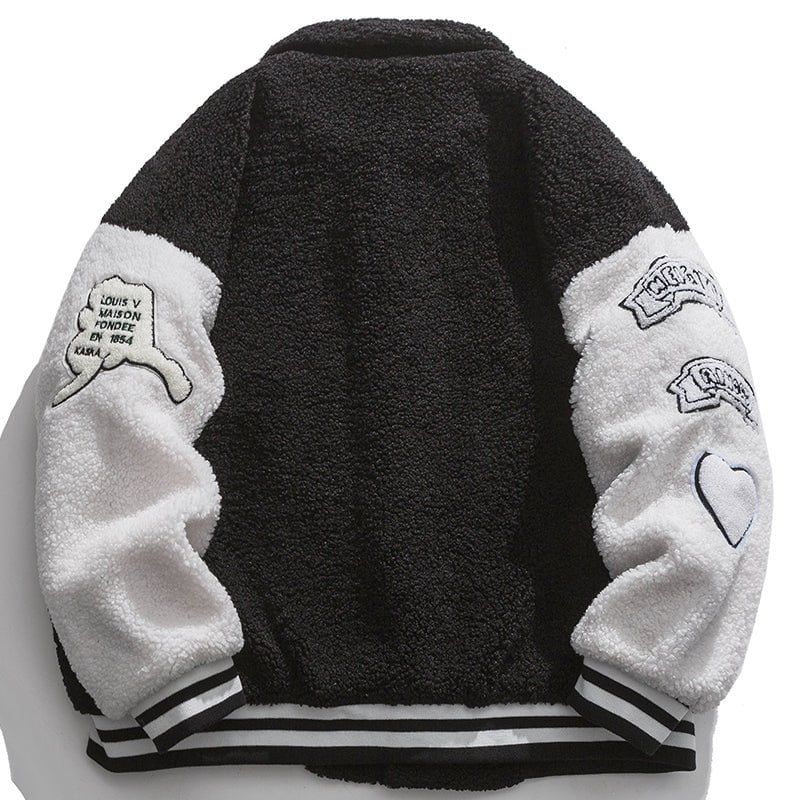 Lamb Wool Winter Coat Embroidery Letter sold by Yugen Theory product image thumbnail 5