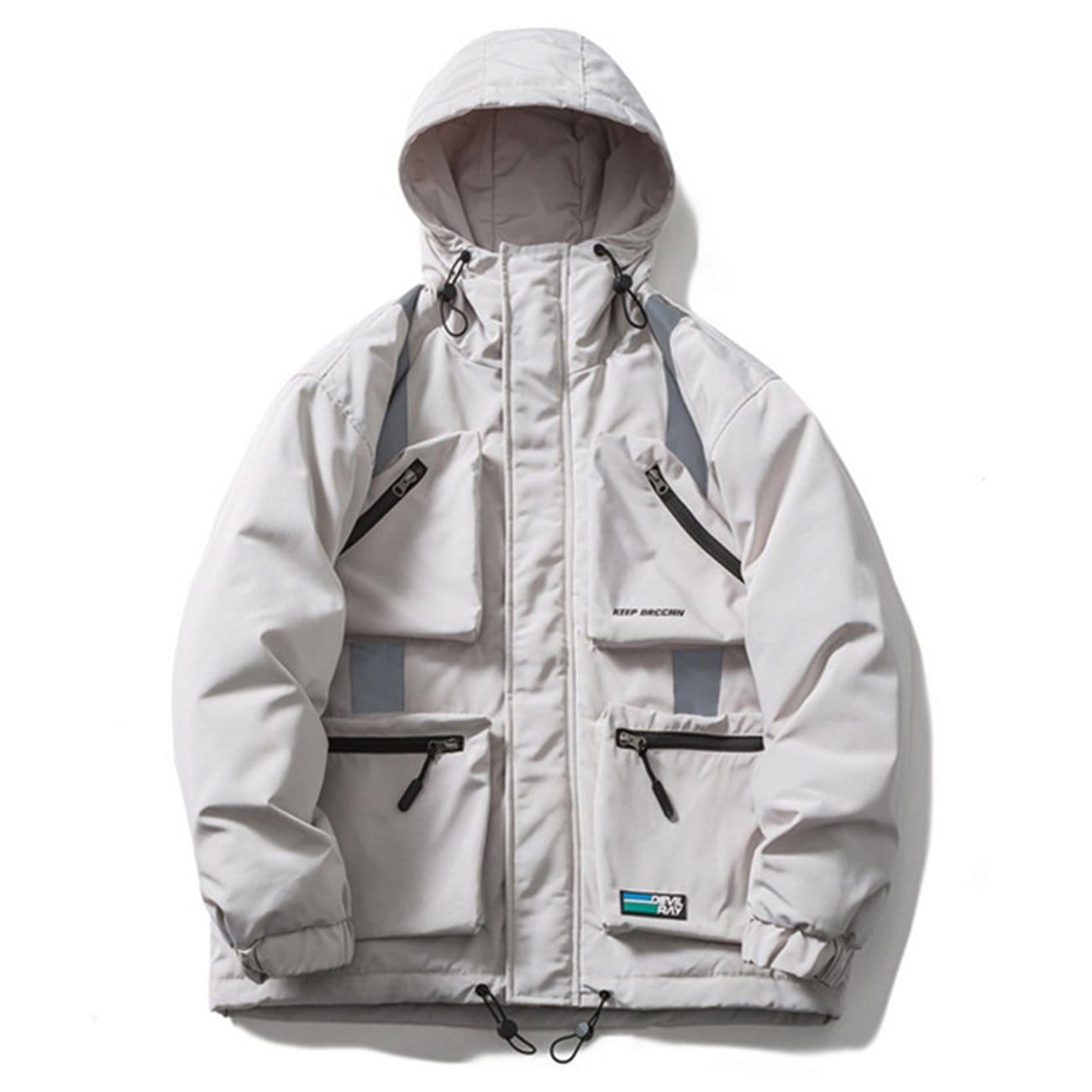 Multi-pocket Reflective Down Jacket sold by Yugen Theory