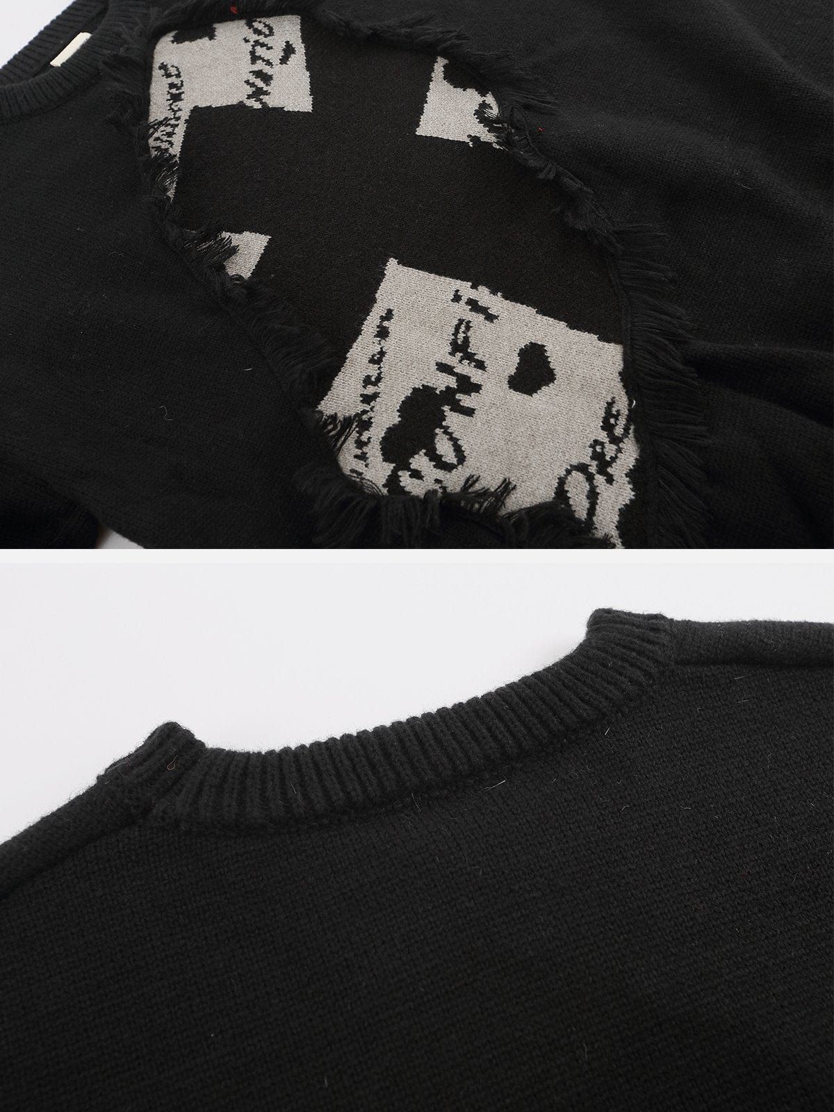 Burrs Patchwork Crucifix Sweater sold by Yugen Theory product image thumbnail 5