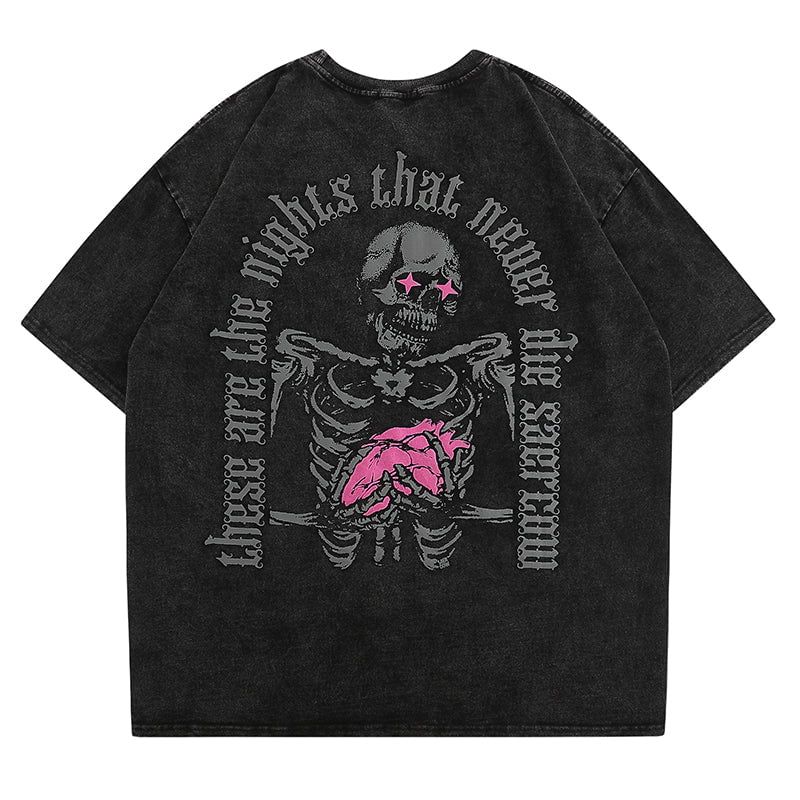 Graphic T-shirt Skeleton Holding Heart sold by Yugen Theory