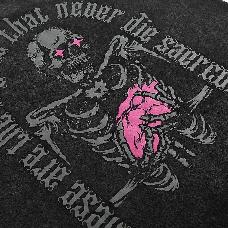 Graphic T-shirt Skeleton Holding Heart sold by Yugen Theory product image thumbnail 3
